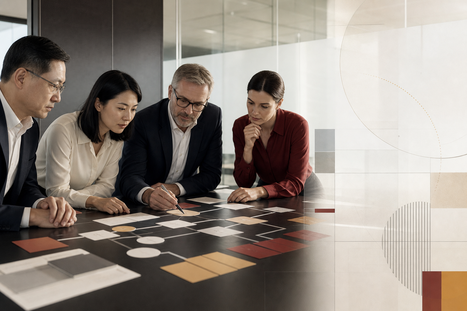 Management team mapping governance and compliance controls